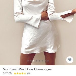 NWOT Princess Polly Star Power Mini Dress in Champagne!